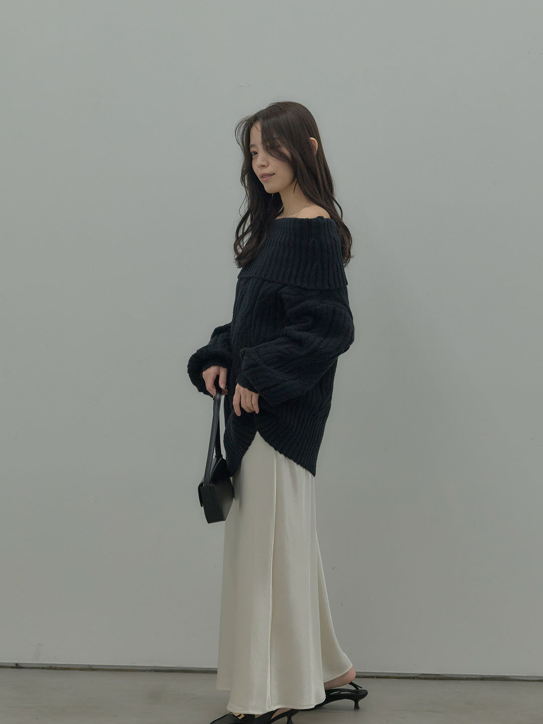 リュクスAラインサテンスカート