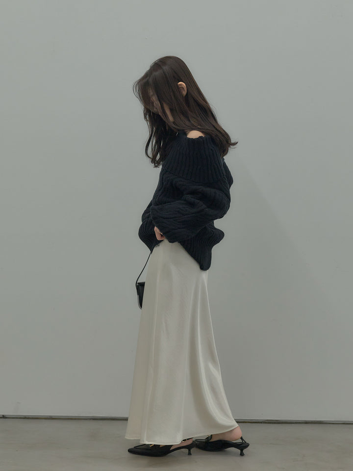 リュクスAラインサテンスカート