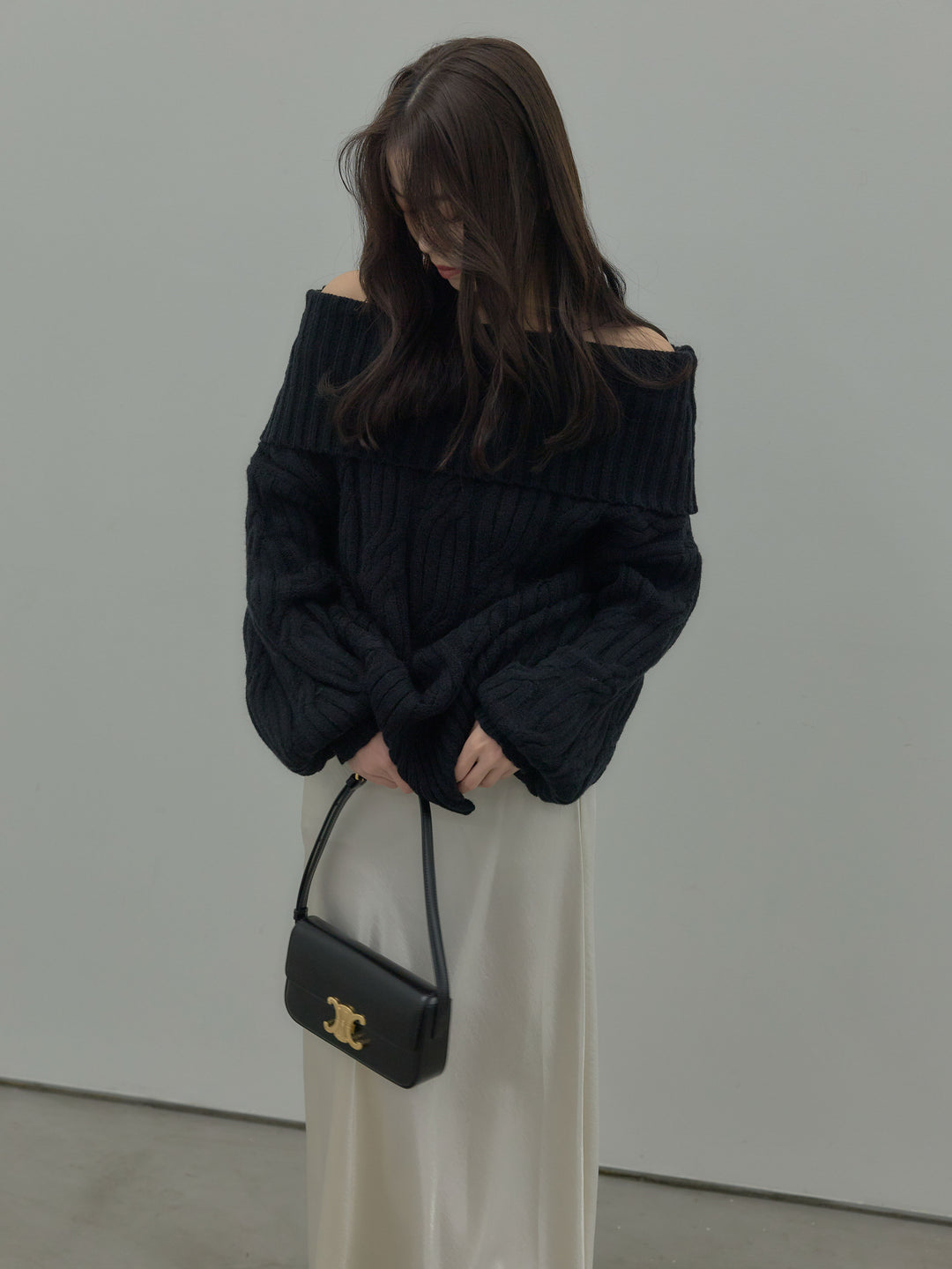 リュクスAラインサテンスカート