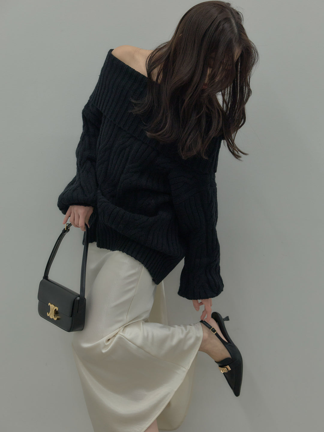 リュクスAラインサテンスカート