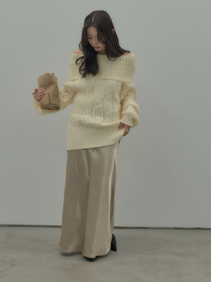 リュクスAラインサテンスカート