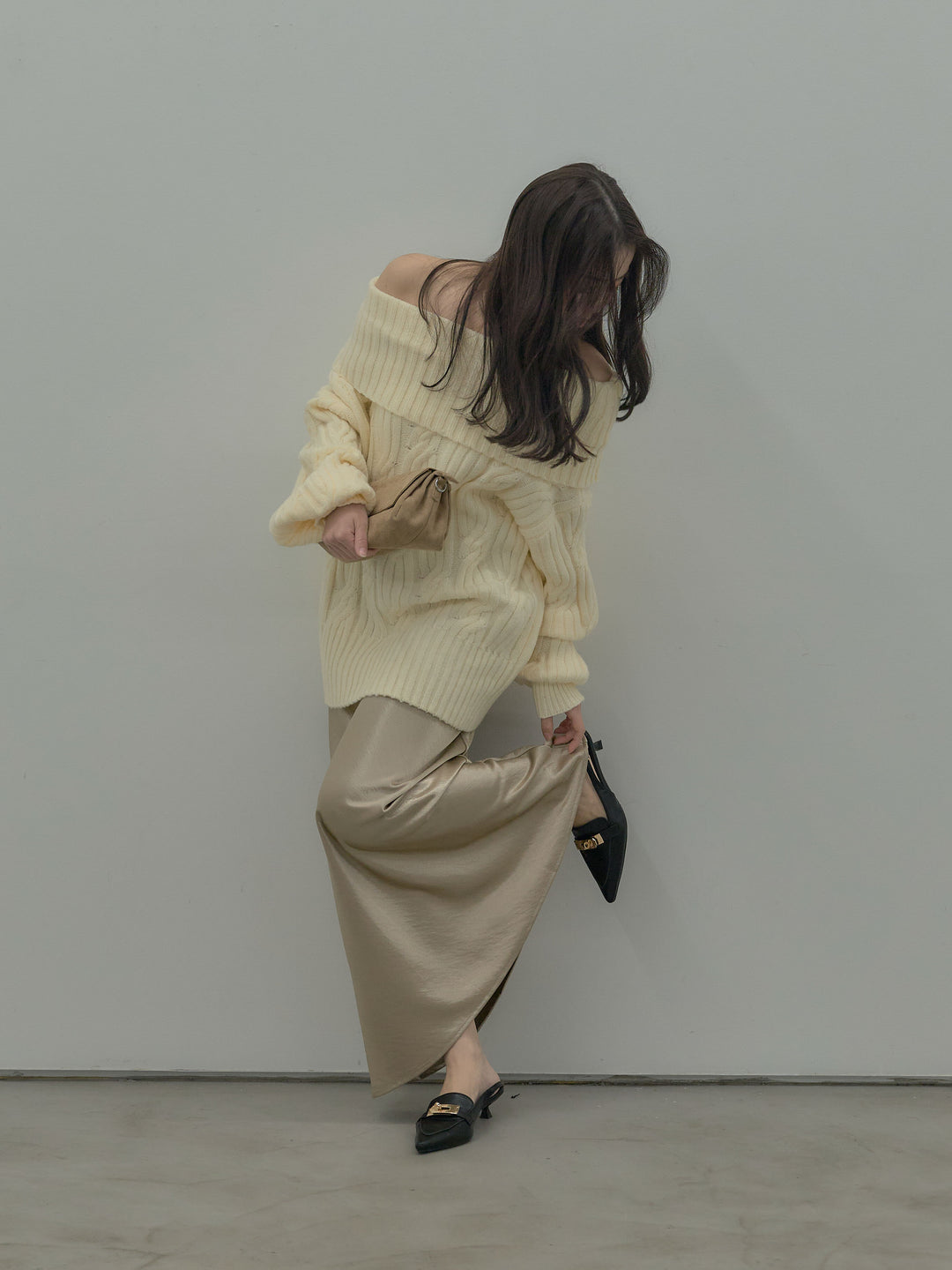 リュクスAラインサテンスカート