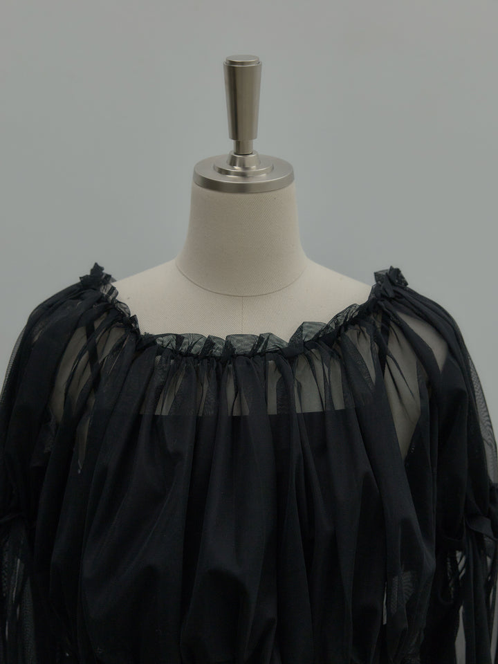 2wayチュールブラウス付きワンピース