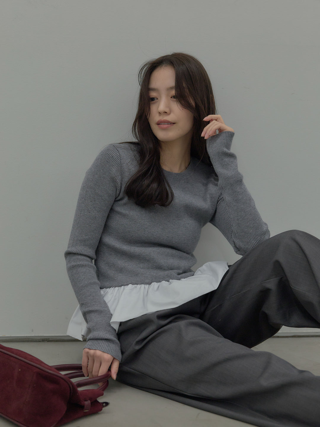 タックワイドパンツ