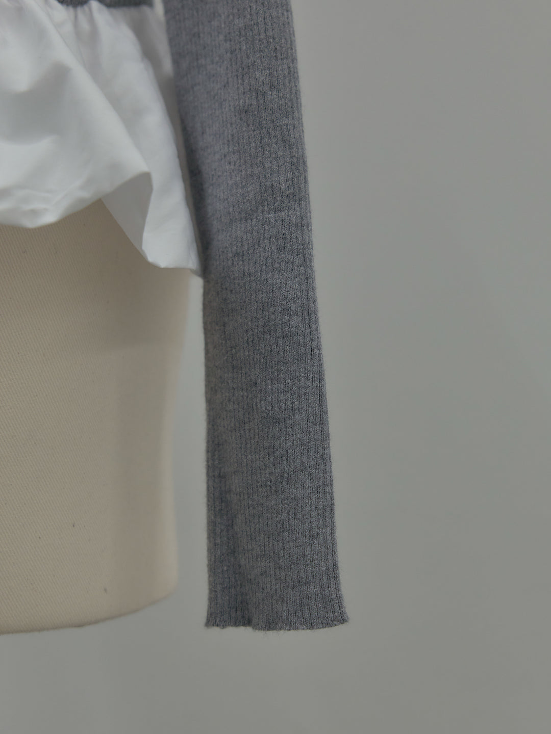 裾ドッキングデザインニットトップス