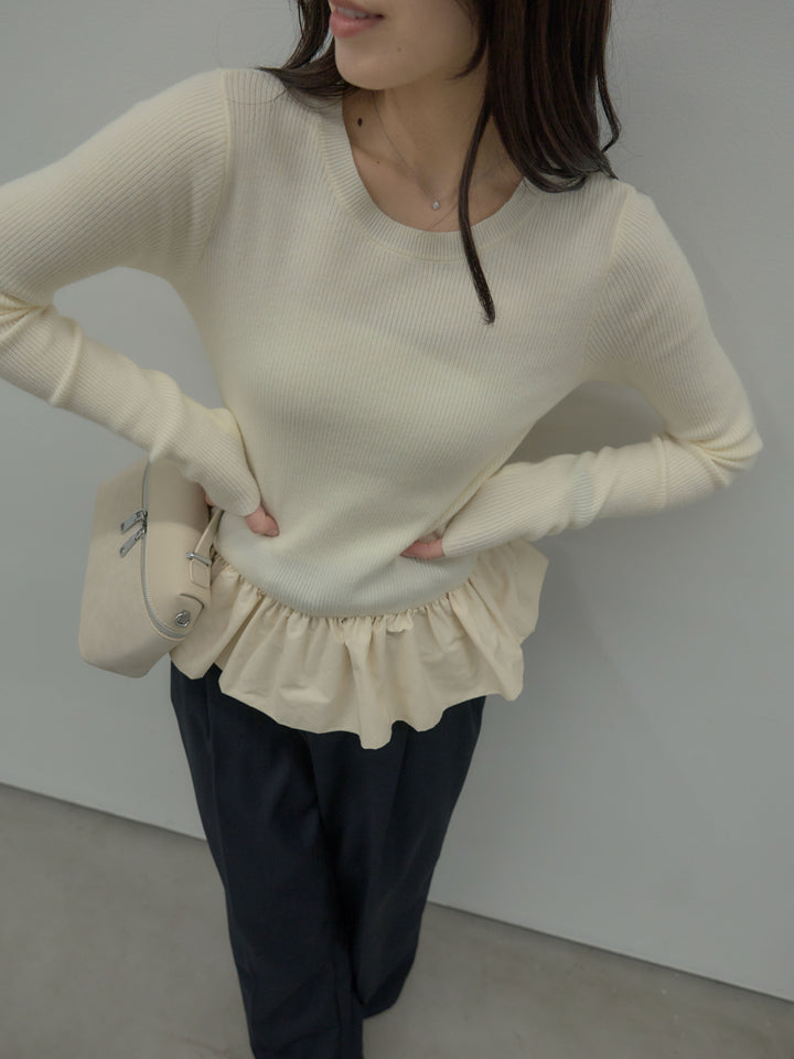 タックワイドパンツ