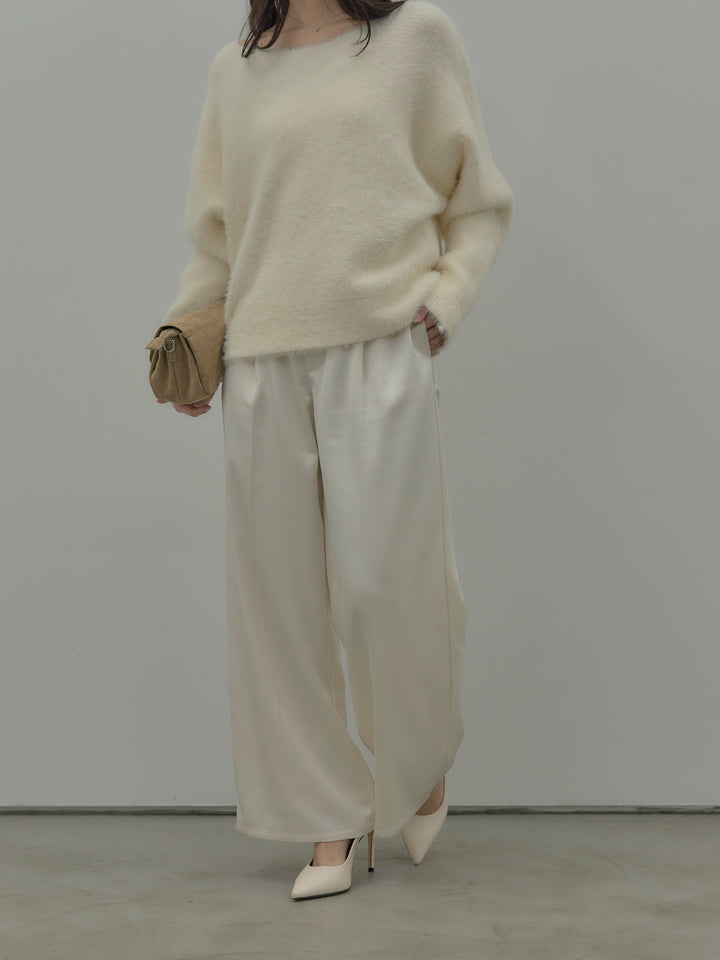 【Essential】センタープレスサテンパンツ