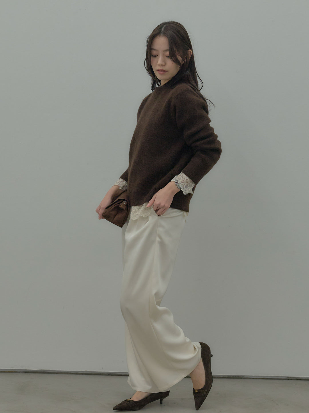 【premium touch】 ルーズニットプルオーバー