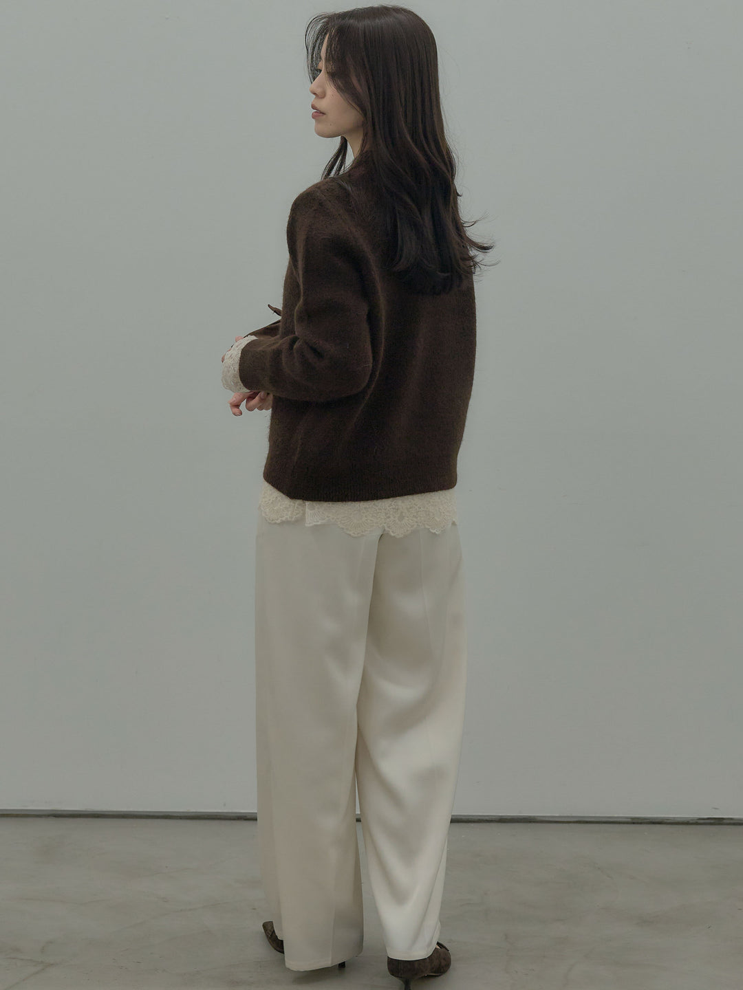 【premium touch】 ルーズニットプルオーバー