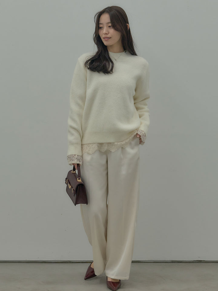 【premium touch】 ルーズニットプルオーバー