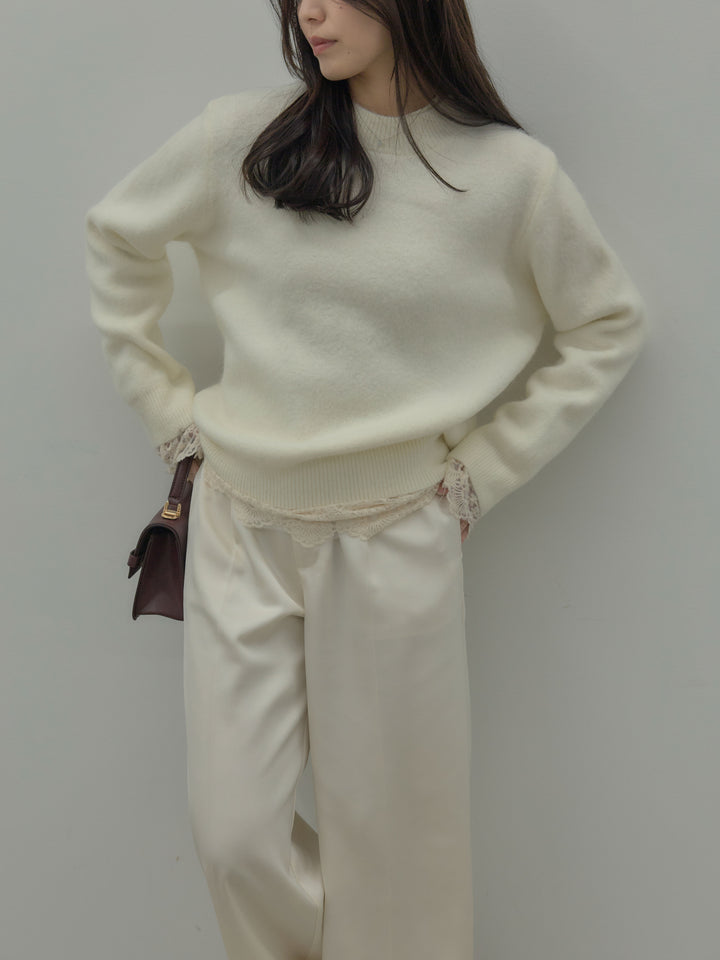 【premium touch】 ルーズニットプルオーバー