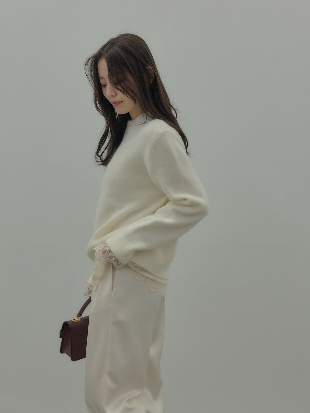 【premium touch】 ルーズニットプルオーバー