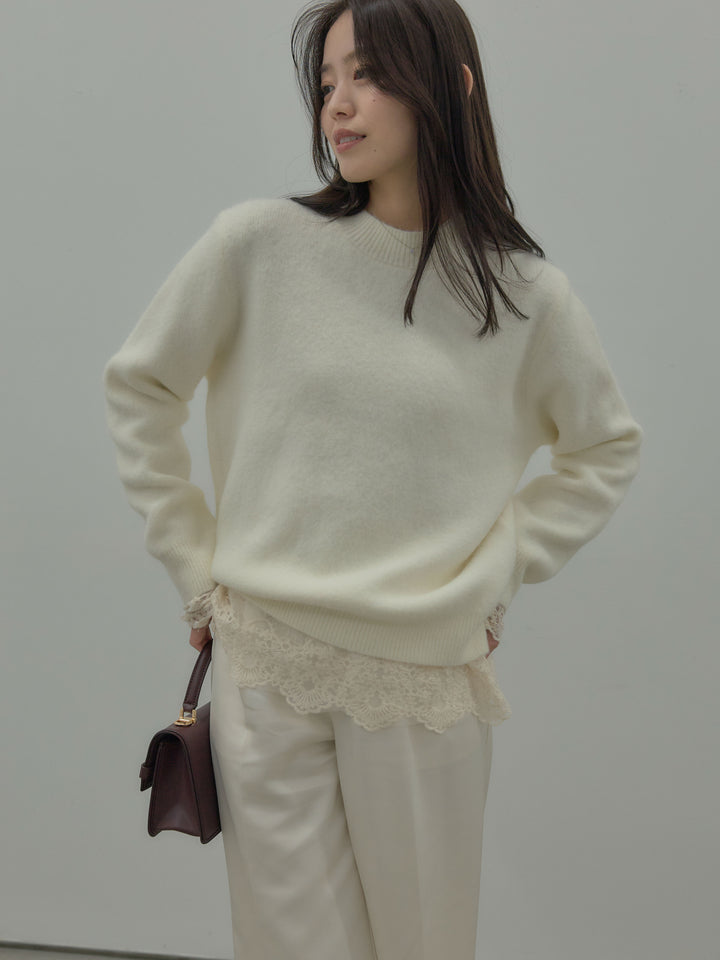 【premium touch】 ルーズニットプルオーバー