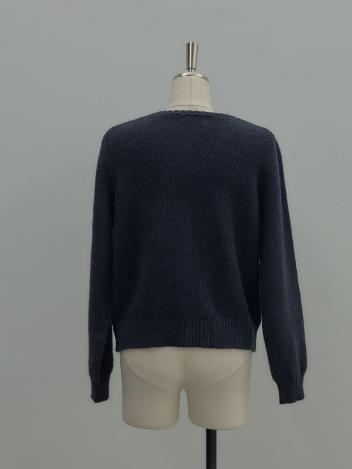 ゴールドボタンニットカーディガン