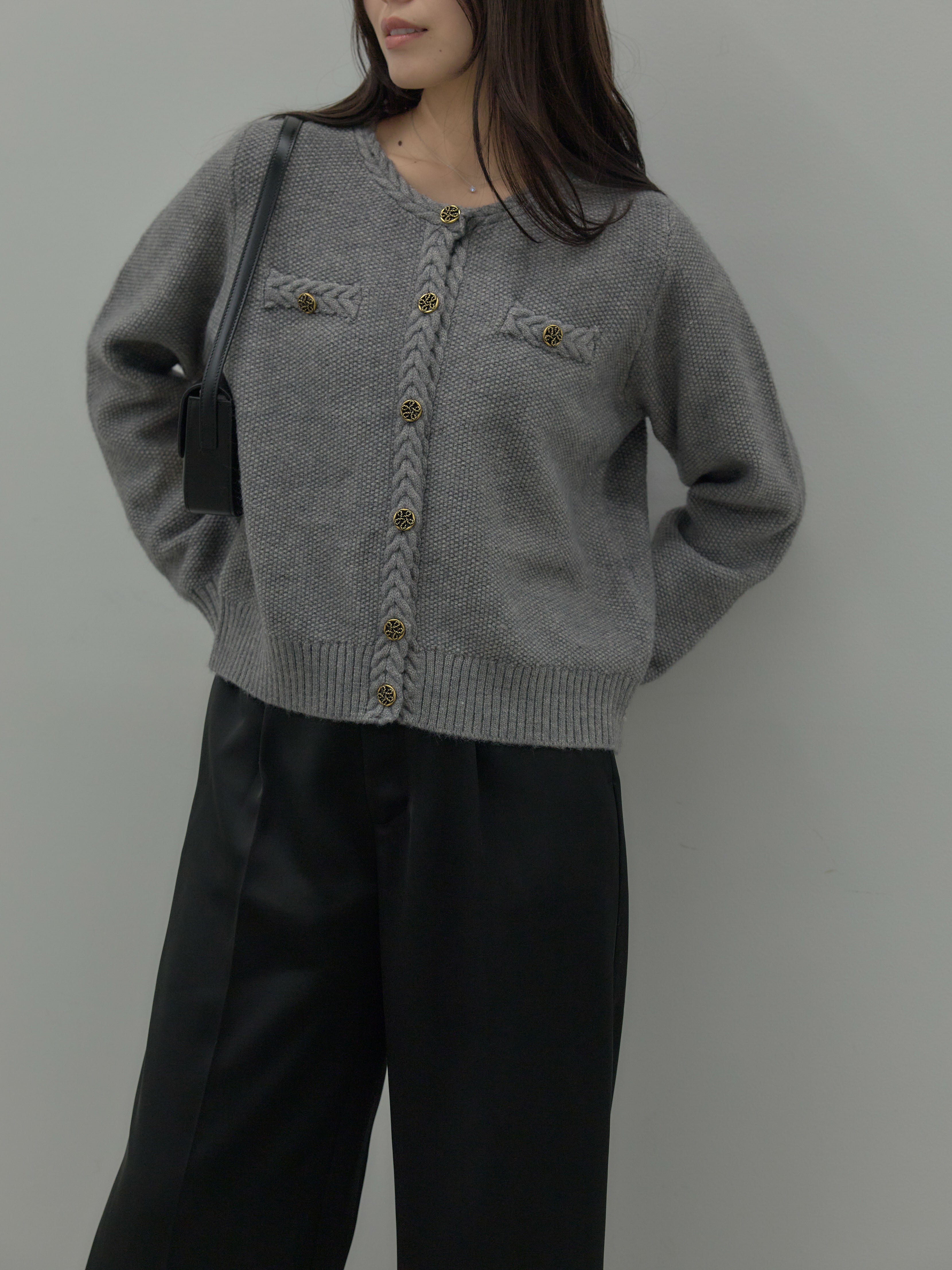 ゴールドボタンニットカーディガン – nairo
