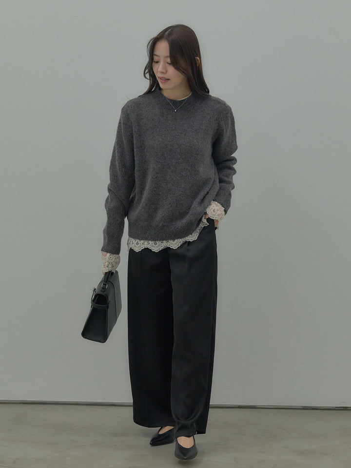 【premium touch】 ルーズニットプルオーバー