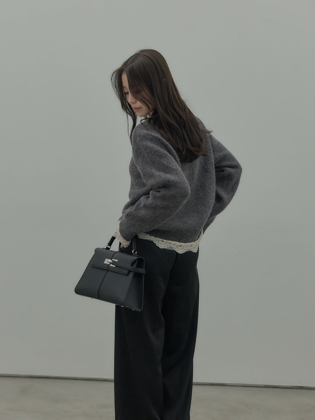 【premium touch】 ルーズニットプルオーバー