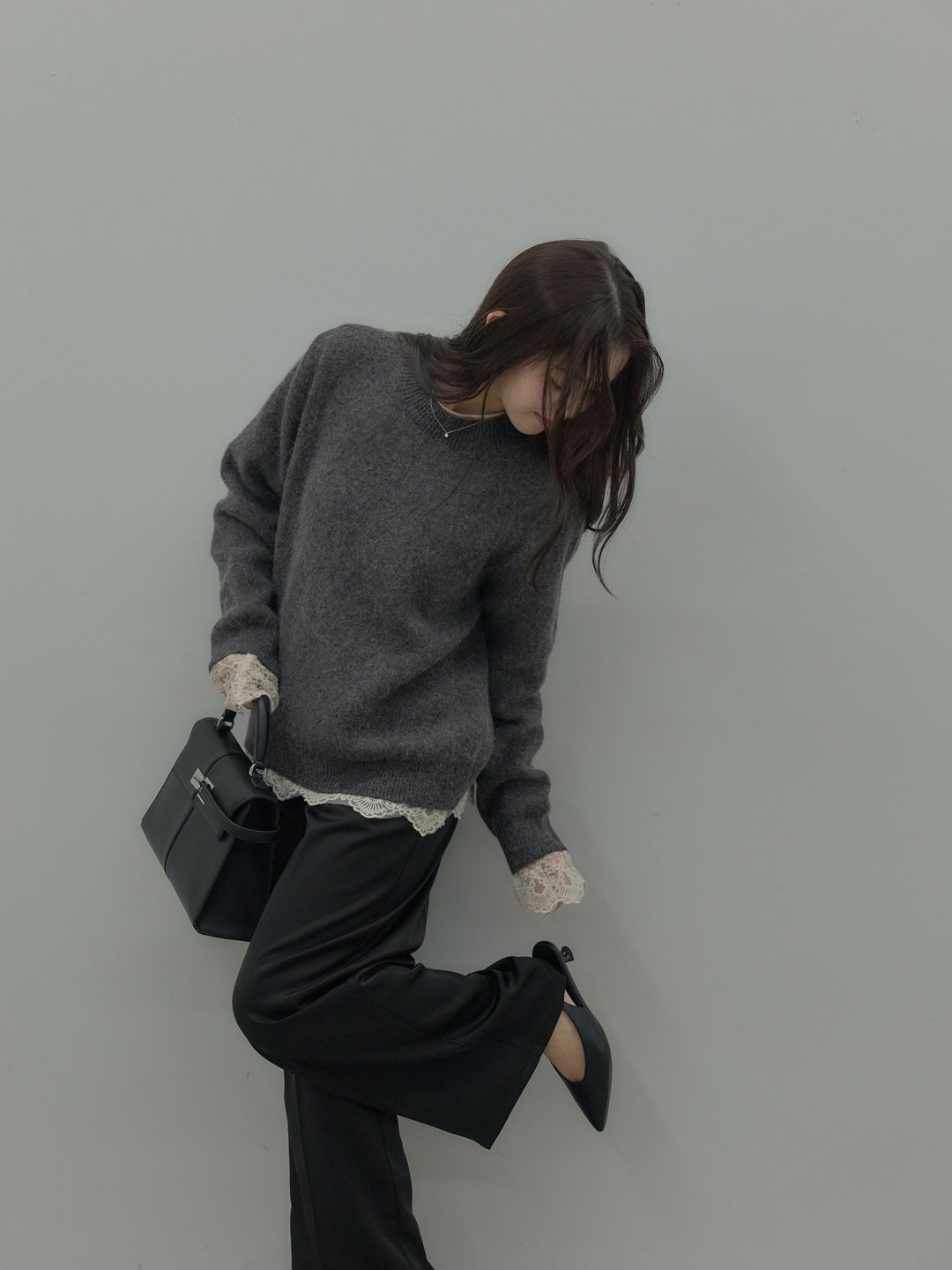 【premium touch】 ルーズニットプルオーバー