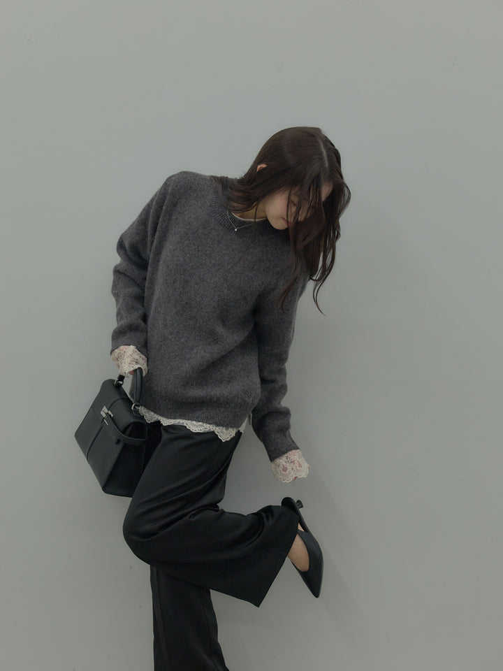 【premium touch】 ルーズニットプルオーバー