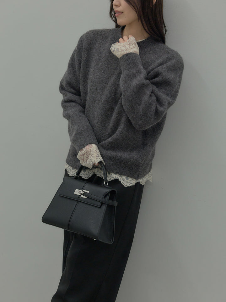 【premium touch】 ルーズニットプルオーバー