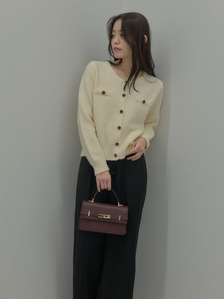 ゴールドボタンニットカーディガン