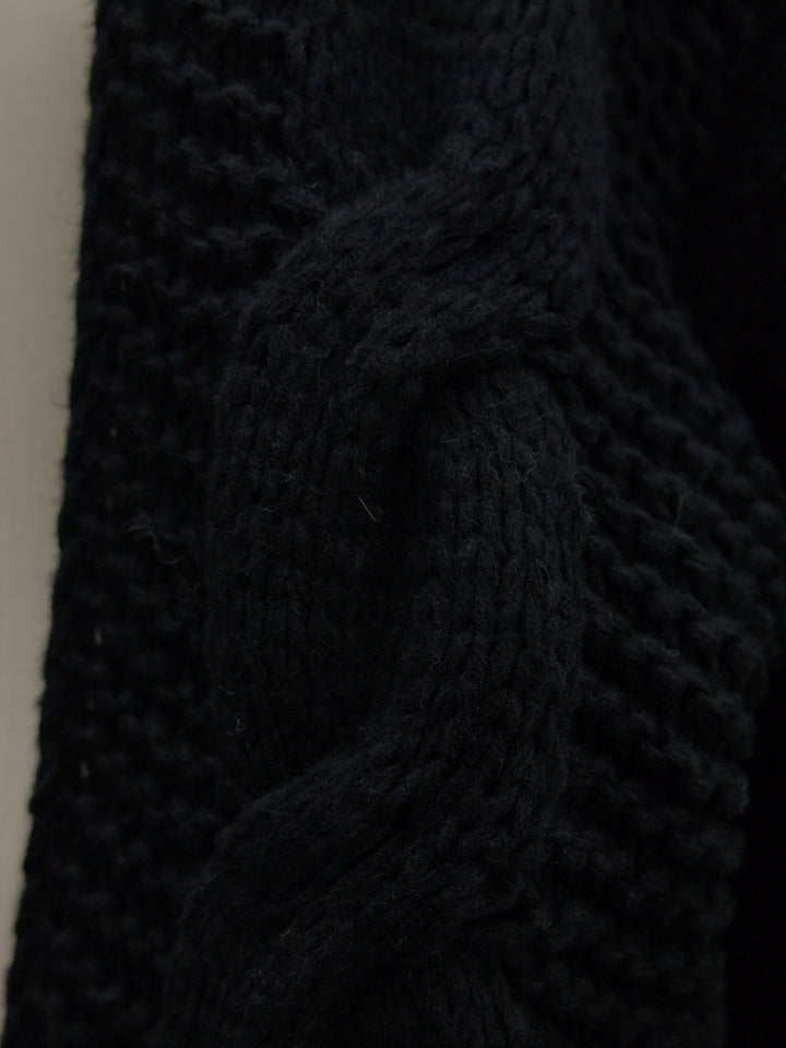 ローゲージ編みニットカーディガン