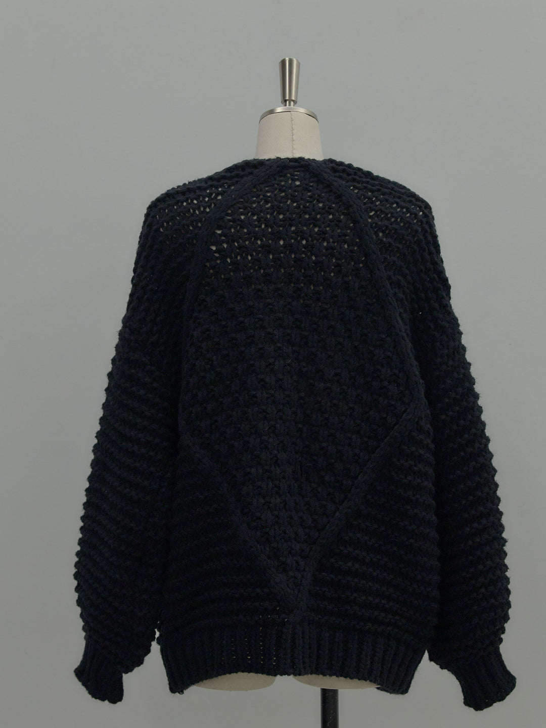 ローゲージ編みニットカーディガン