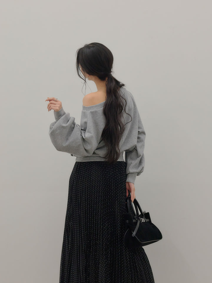 ワンショルダースウェットトップス