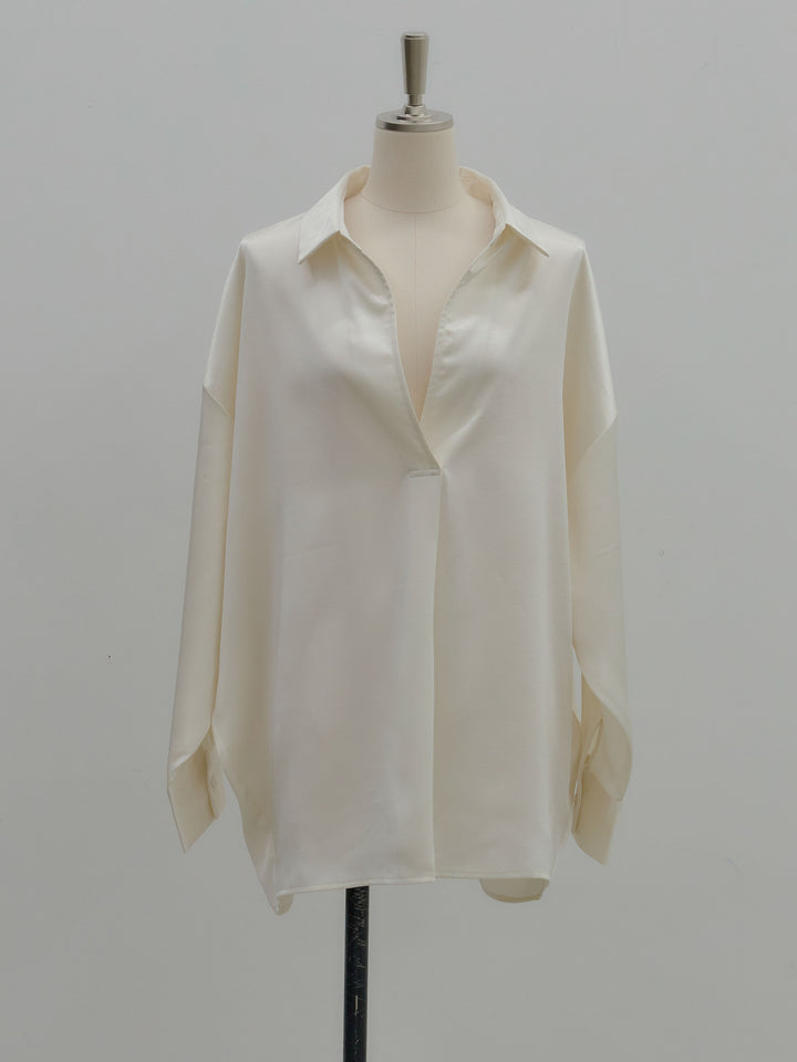 サテンドルマンスキッパーシャツ