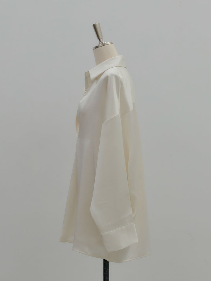 サテンドルマンスキッパーシャツ