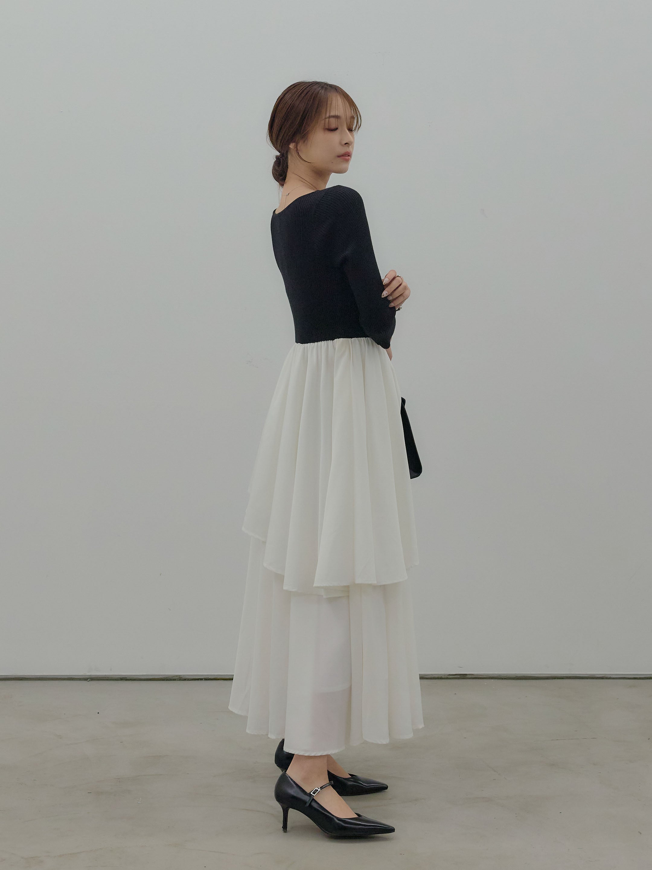 Essential】7部袖リブドッキングワンピース – nairo