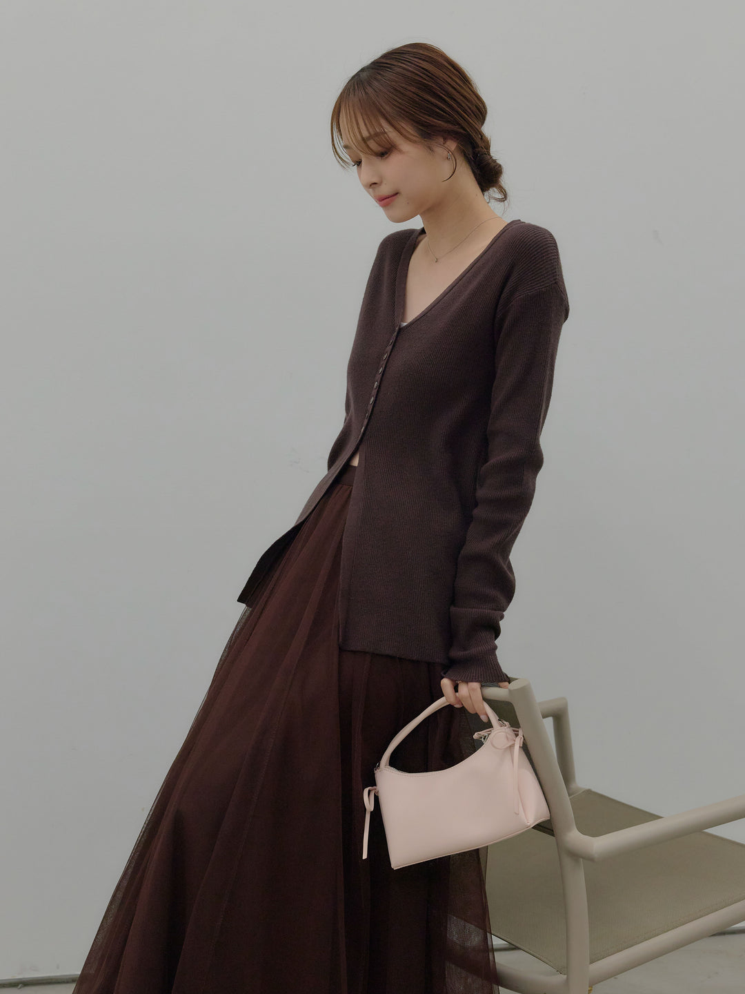 ソフトタッチVネックカーディガン