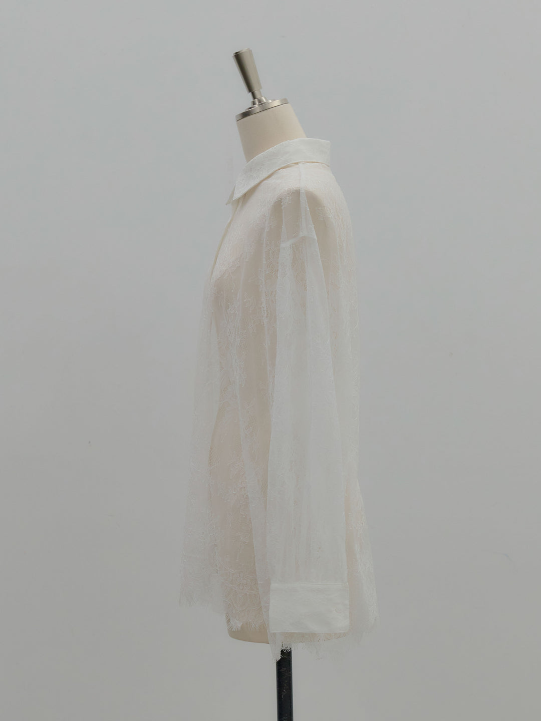 総レースボリュームスリーブシャツ