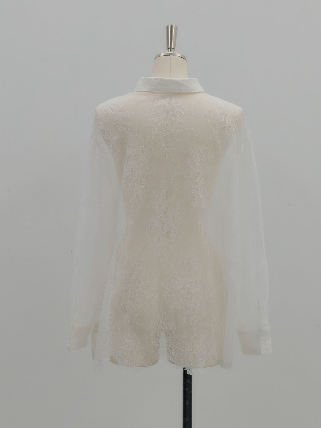 総レースボリュームスリーブシャツ