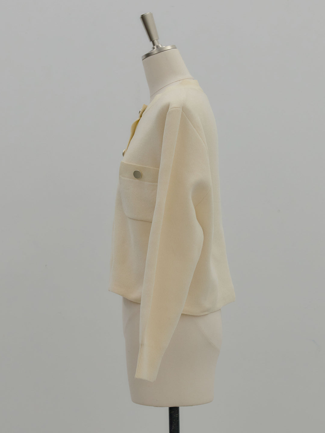 ゴールドボタンモールニットカーディガン