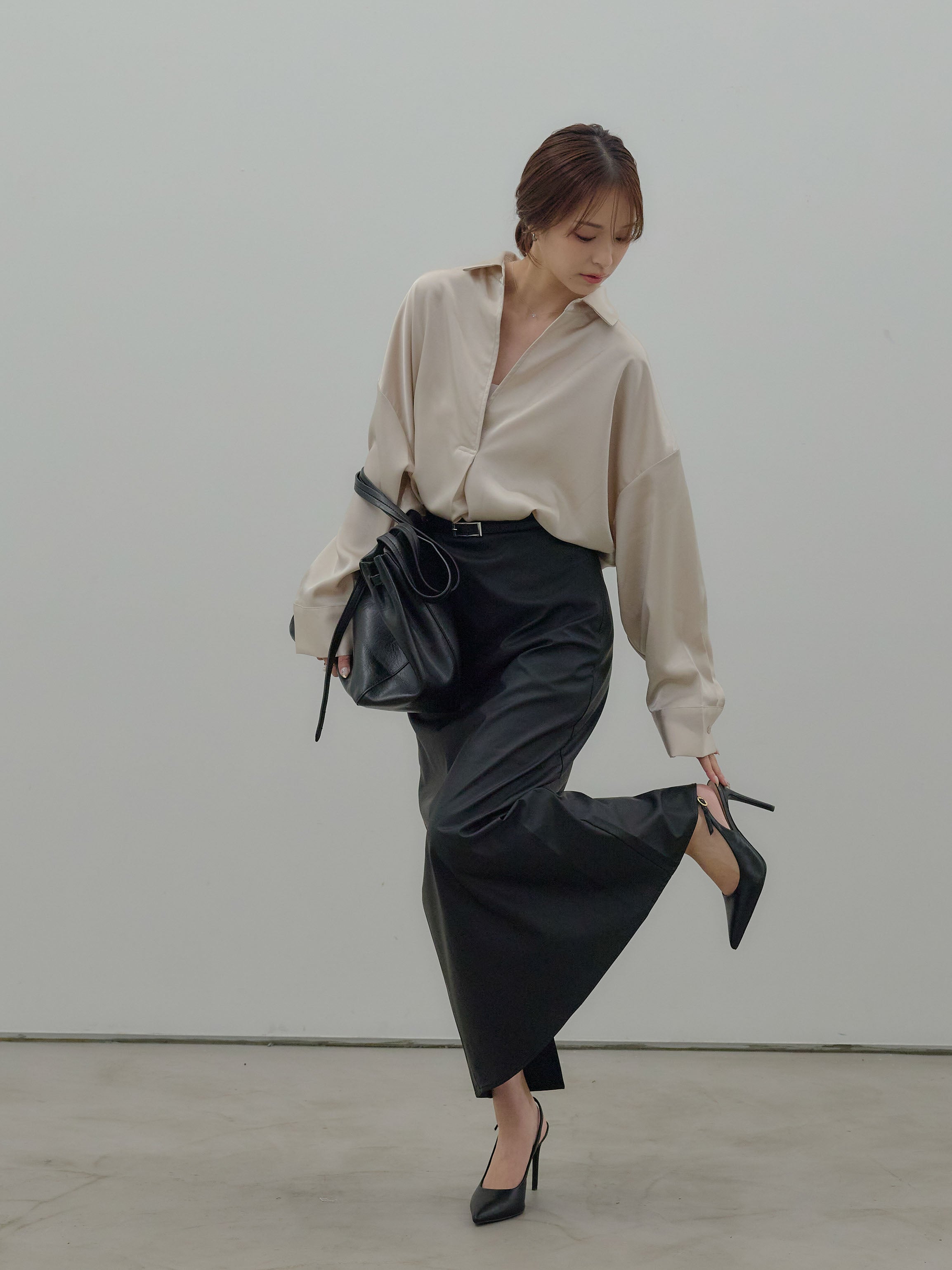 サテンドルマンスキッパーシャツ – nairo