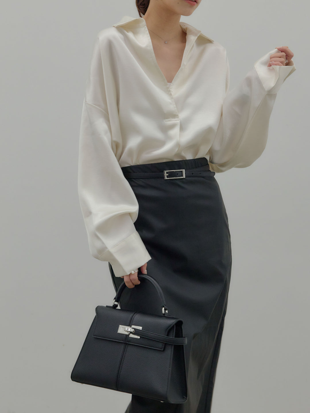 サテンドルマンスキッパーシャツ