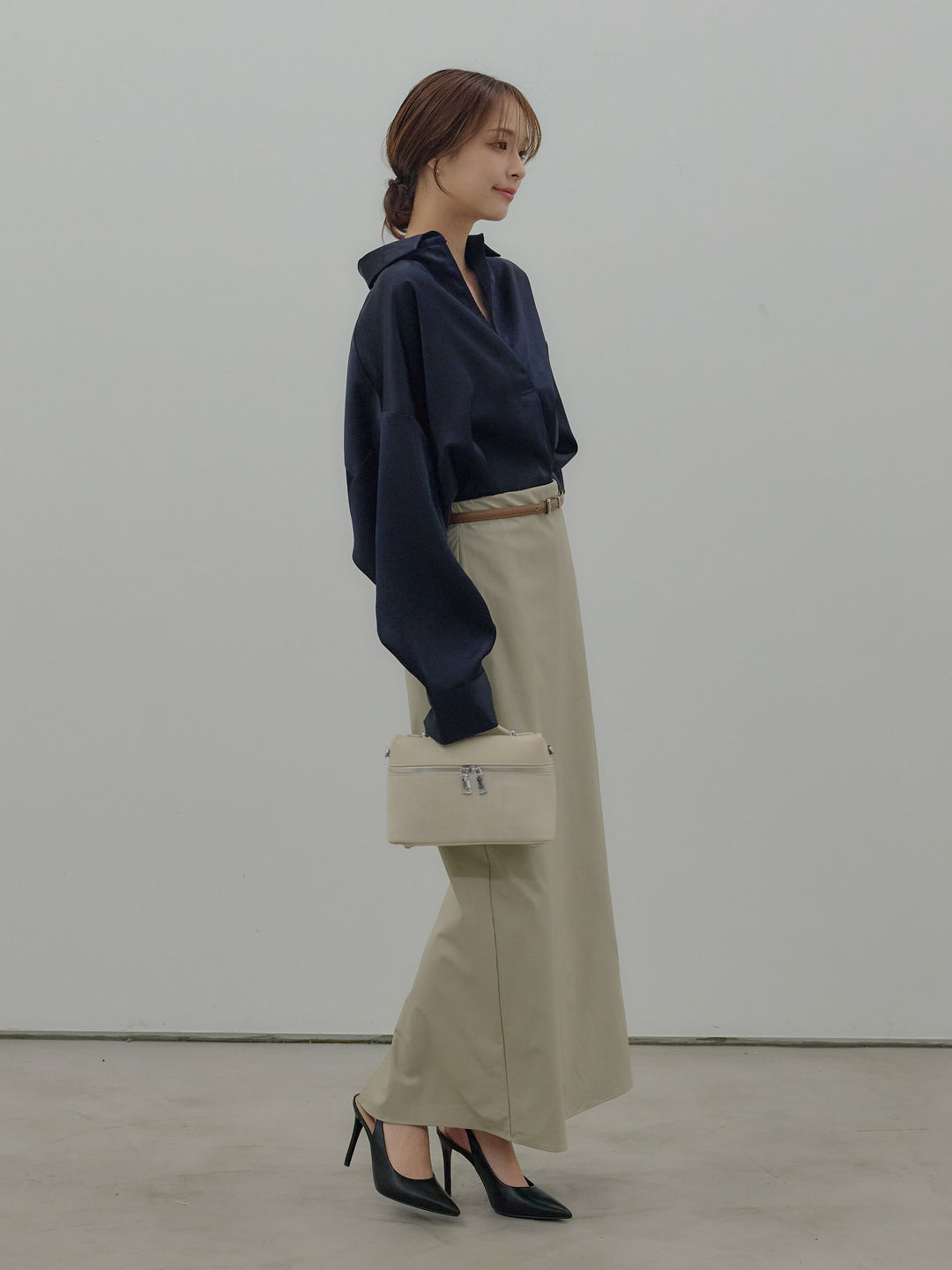 サテンドルマンスキッパーシャツ