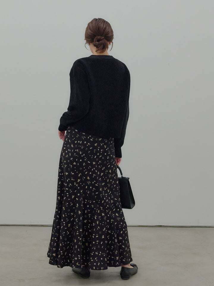 ゴールドボタンモールニットカーディガン