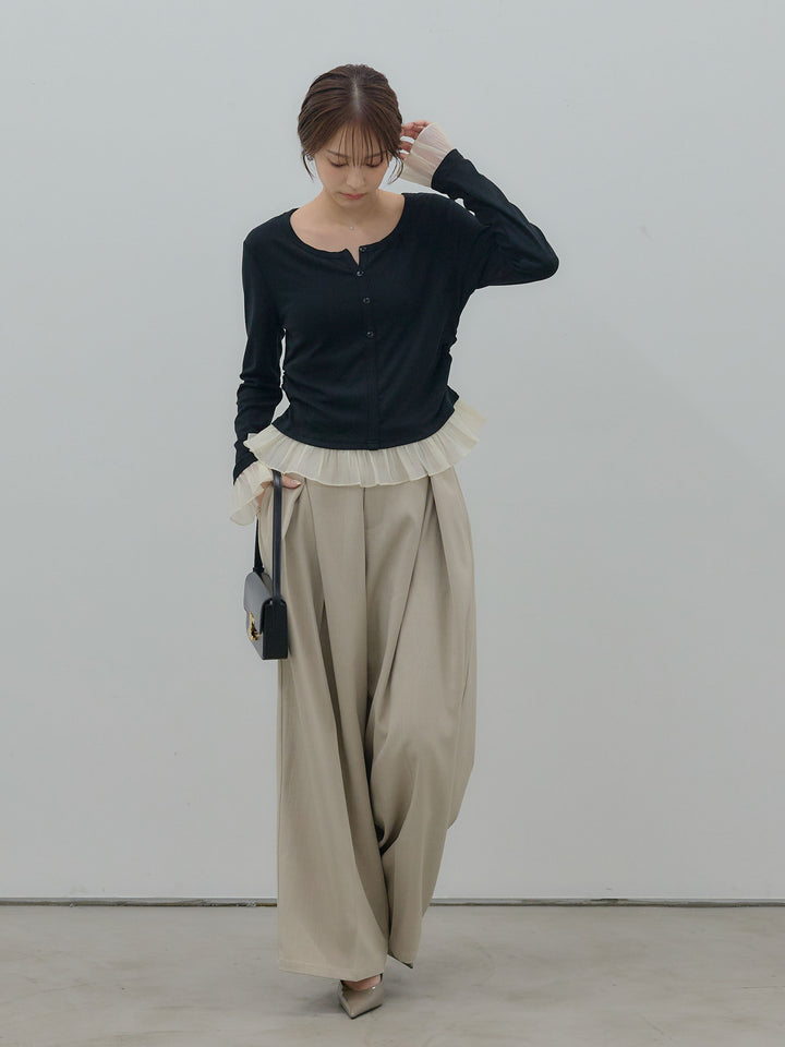 フロントタックツイルパンツ