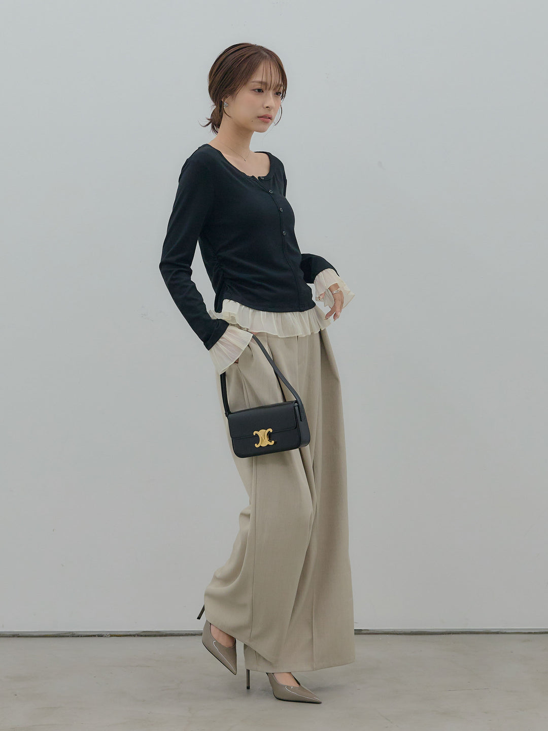 フロントタックツイルパンツ