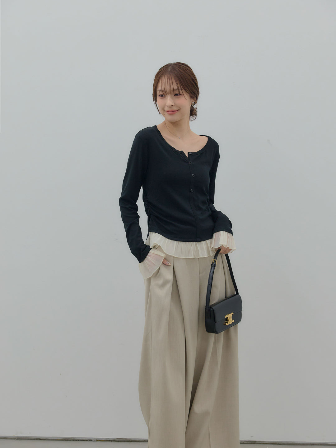 フロントタックツイルパンツ