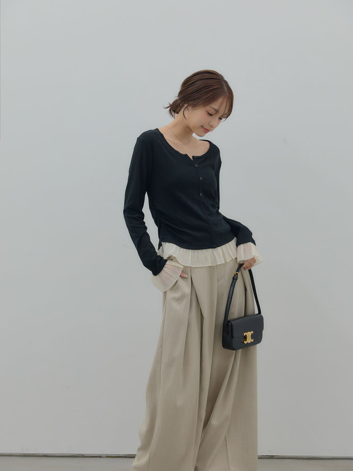 フロントタックツイルパンツ