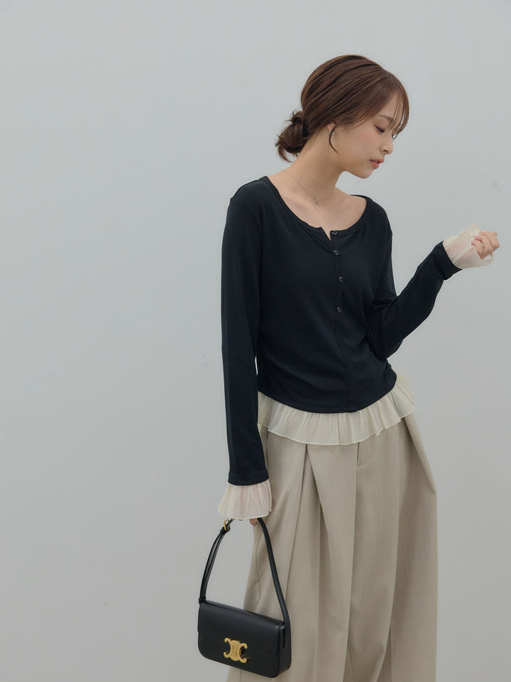 フロントタックツイルパンツ