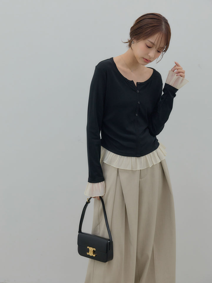 フロントタックツイルパンツ