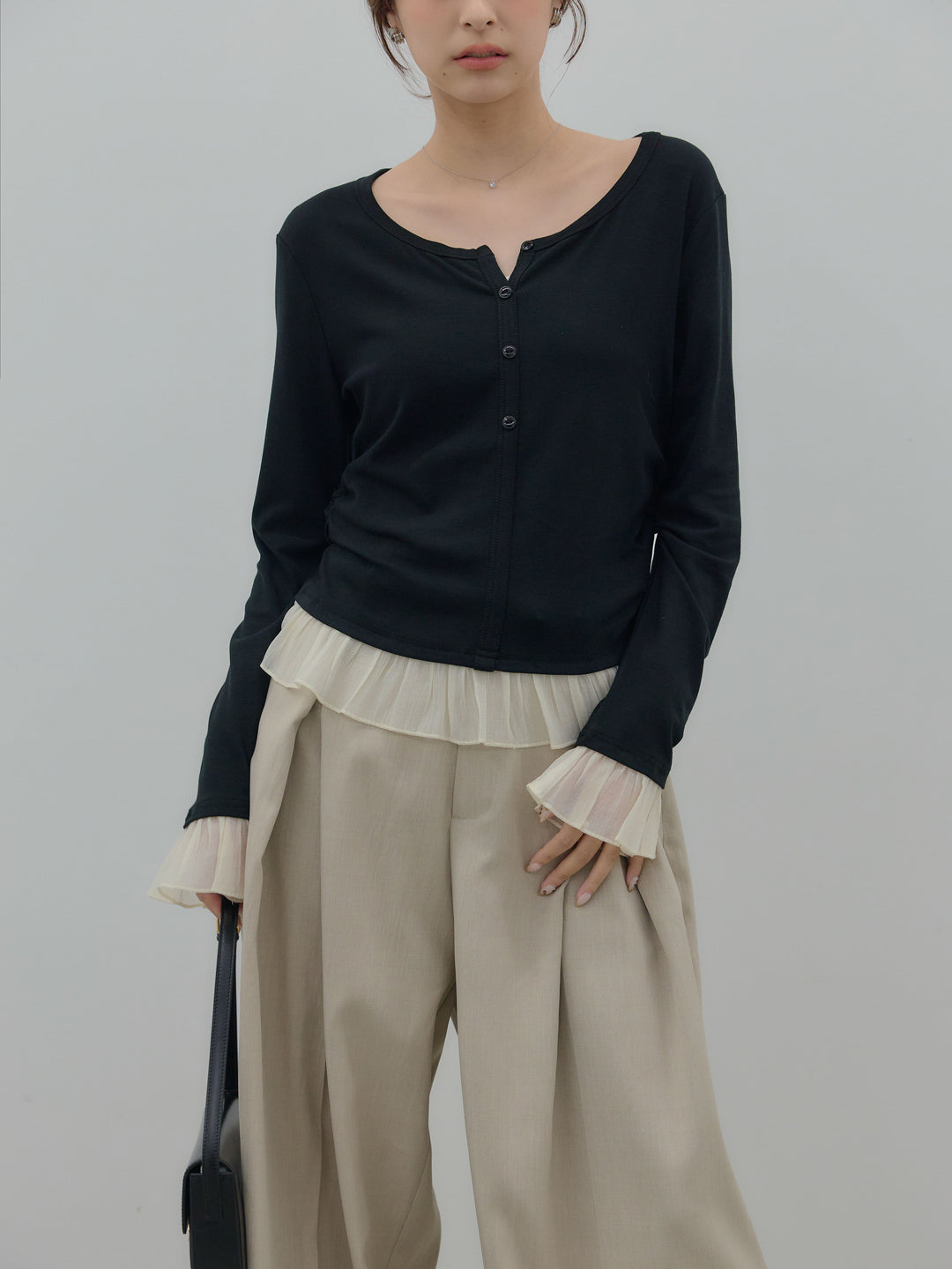 フロントタックツイルパンツ