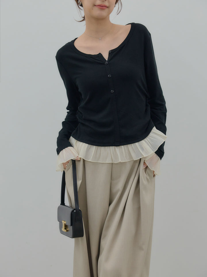 フロントタックツイルパンツ