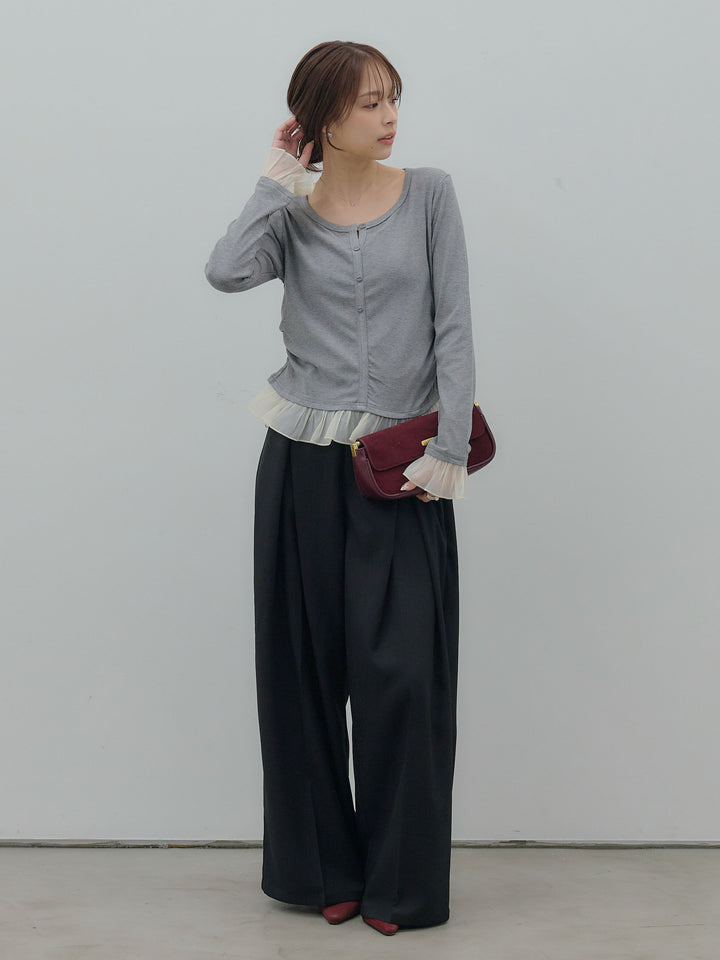 フロントタックツイルパンツ