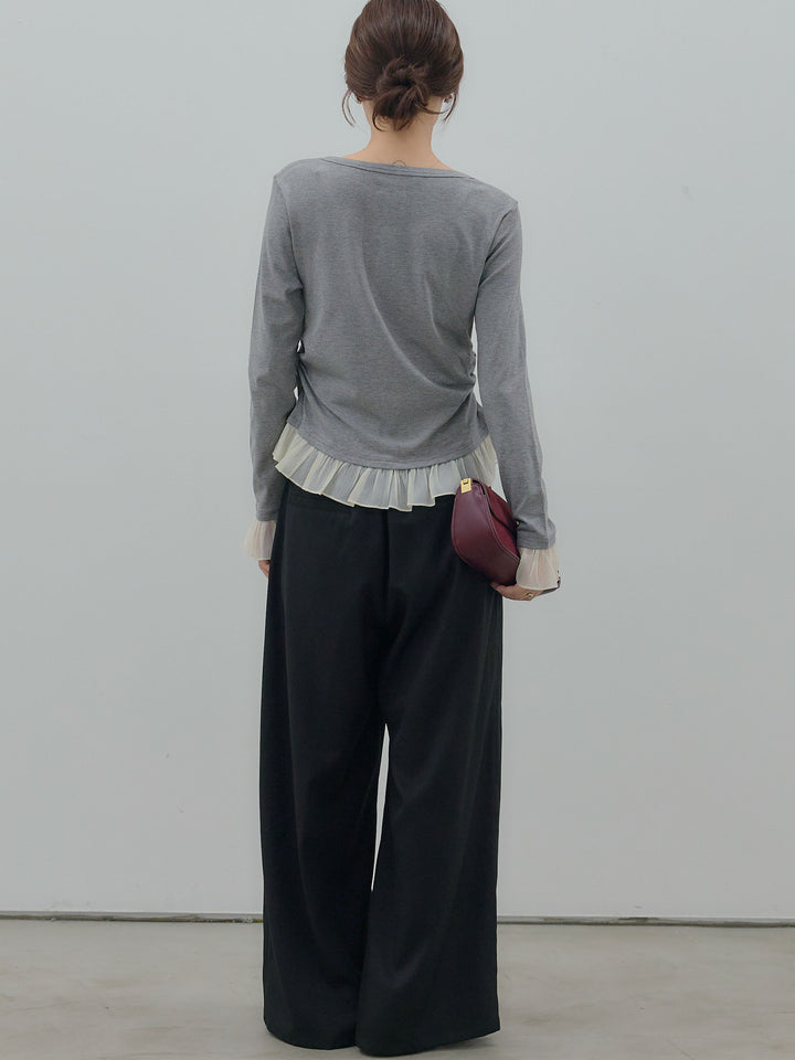 フロントタックツイルパンツ