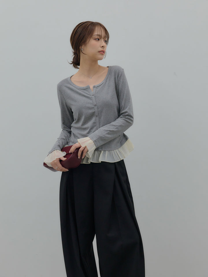 フロントタックツイルパンツ